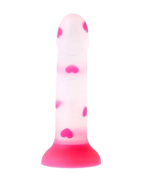 Nood Colours Love Heart Confetti Silicone Dildo
