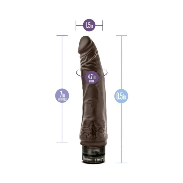 Mr. Skin Vibe 7 8.5 inches Realistic Vibrator Brown