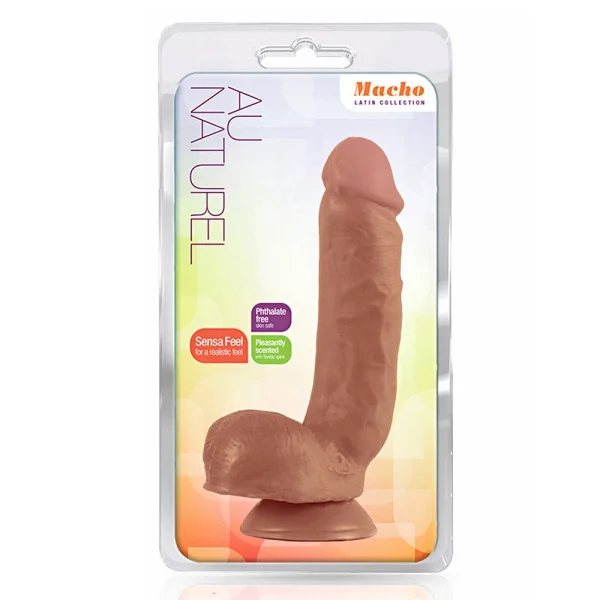 Au Naturel Macho 8.5 Inch Sensa Feel Dual Density Dildo By Blush - Caramel