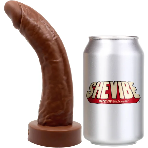WEE Daddy Dominic 7" Platinum Silicone Realistic Dildo By Dee's Big Daddies - Chocolate