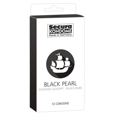 Secura Black Pearl Condoms 12 Pieces