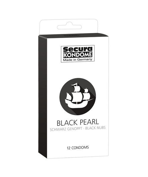 Secura Black Pearl Condoms - 12 Pieces