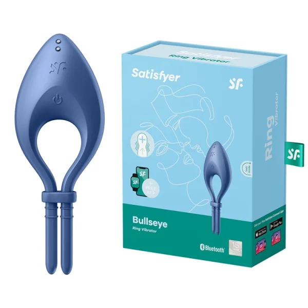 Satisfyer Bullseye Blue App Controlled Adjustable Vibrating Cockring