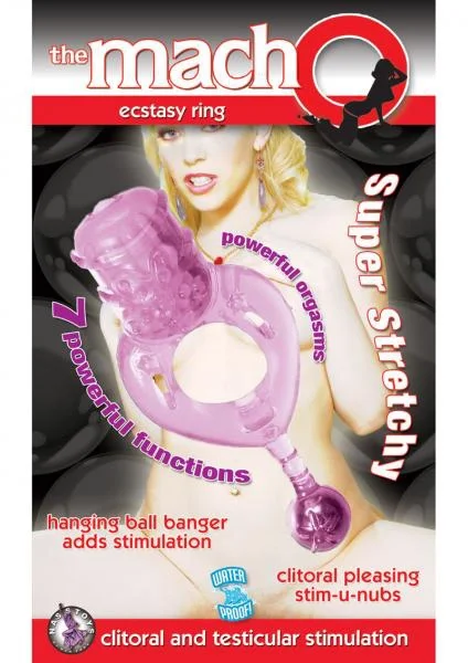 The Macho Ecstacy Ring 7 Speed Vibrating Cockring Purple — image 4 of 4