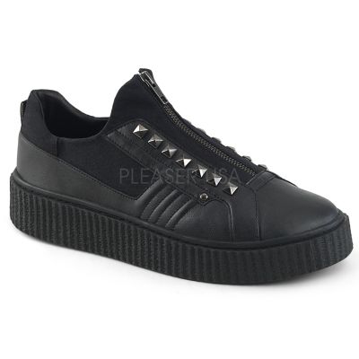 1 1 2 inches PF Round Toe Zip Front Low Top Creeper Sneaker