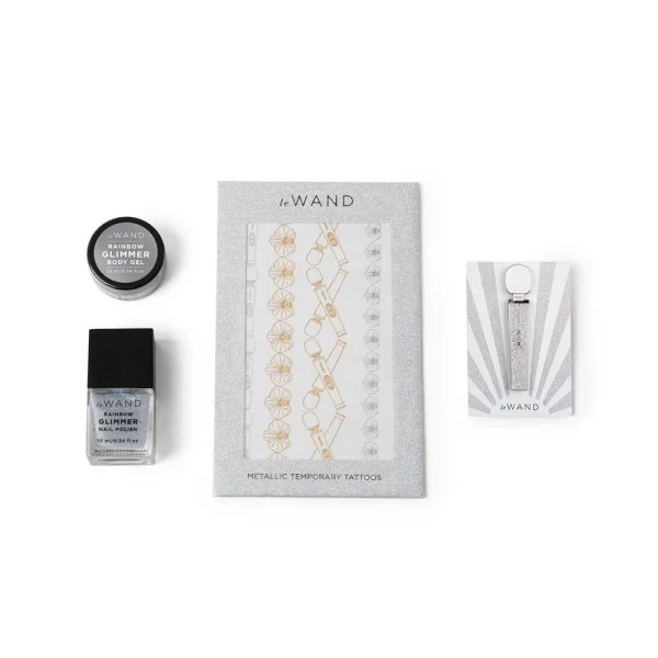 Le Wand 'All that Glimmers' Small Wand Vibrator - White