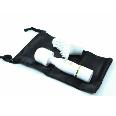 Cloud 9 Pro Sensual Mini Wand with Bonus Tip Travel Pouch White
