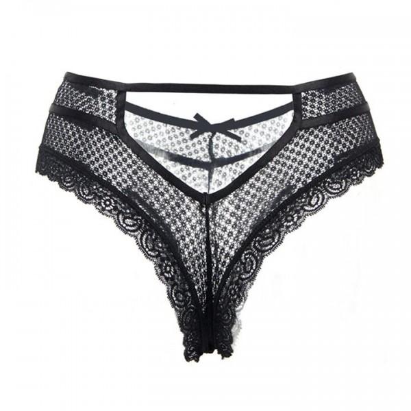 Bondara Flirt Black Cut-Out Brazilian Brief — image 4 of 5