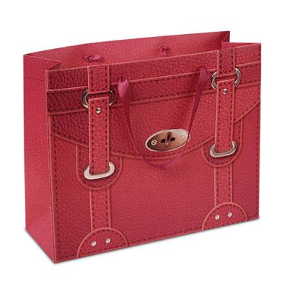 Faux leather gift tote