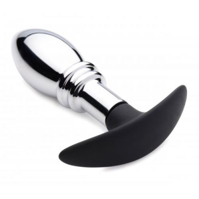 Dark Stopper Metal Silicone Anal Plug
