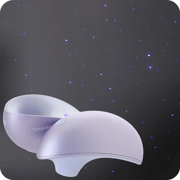 SVAKOM Pulse Galaxie App Enabled Pressure Wave Clitoral Stimulator With Starlight Projector - Metallic Lilac