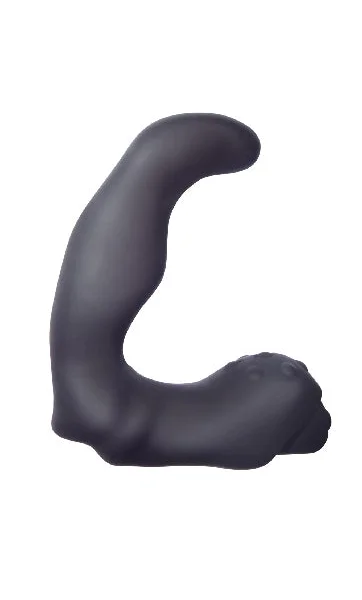 Velvet plush vibrating mini prostate - black