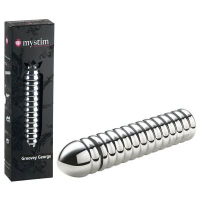 Mystim Groovey George Aluminium 20 cm Dong with E Stim