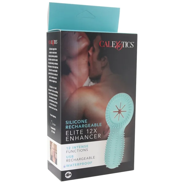 Silicone Rechargeable Elite 12X Enhancer Vibrating Cock Ring By CalExotics