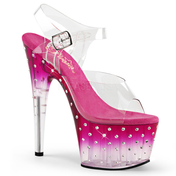 7 inches Heel, 2 3/4 inches PF Ankle Strap Sandal w/RS Studded Bottom — image 13 of 20