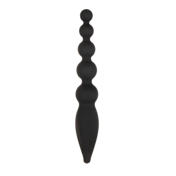 A&e Vibrating Anal Bead Stick Rechareable Silicone Black