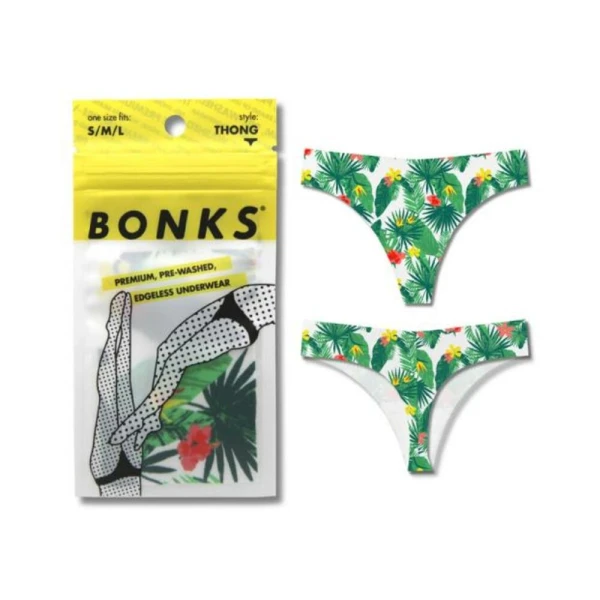 Women's Lingerie: Bonks Tropic Like It's Hot Seamless Thong O/s