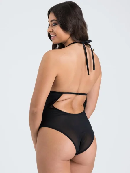 Lovehoney Peek-a-Boo Black Lace Teddy