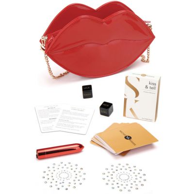 Secret Kisses Rouge Set With Clutch Pasties Bullet Games 5 Pce