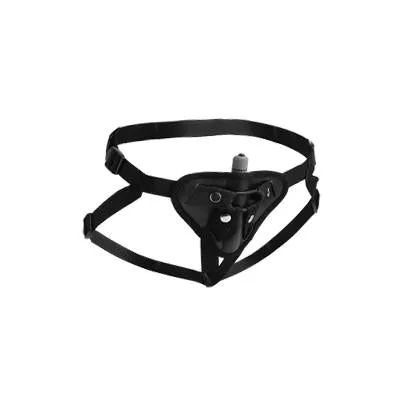 Sutra Fleece Lined Strap On Vibrator Pouch Black