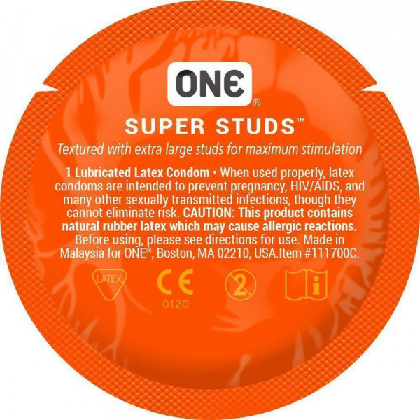 ONE Super Studs Condoms with Extra Large Studs | 12-Pack