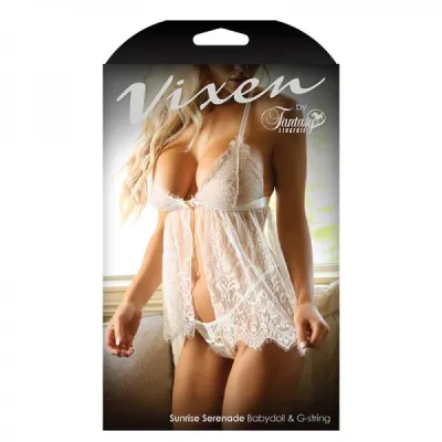 Vixen Sunsrise Serenade Lace Babydoll Panty White L xl