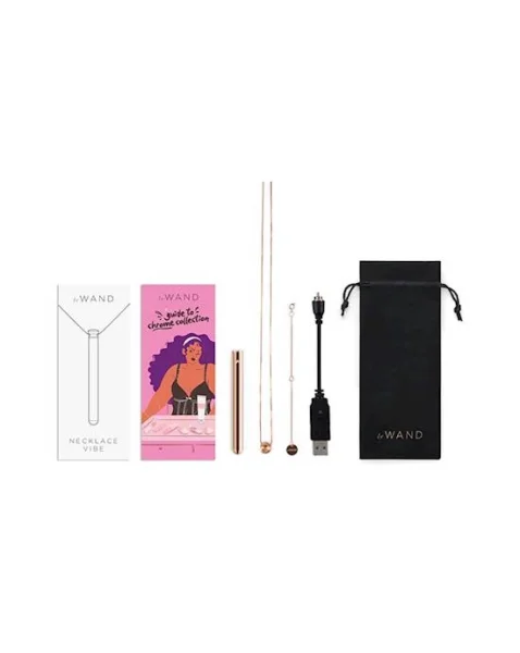 Le Wand Chrome Vibrating Necklace - Pink