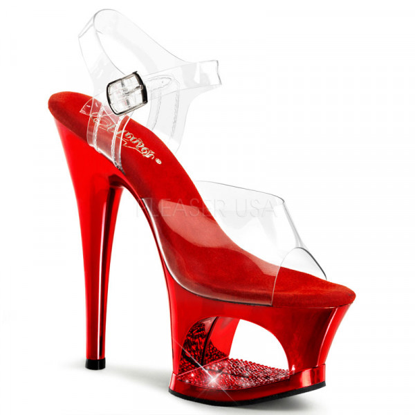 MOON-708DMCH - 7" Heel, 2 3/4" Cut-Out PF Ankle Strap Sandal — image 9 of 25