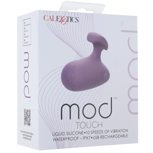 Mod Touch Rechargeable Waterproof Silicone Clitoral Stimulator By CalExotics - Purple
