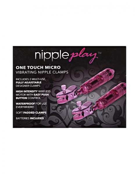 Nipple Play One Touch Micro Vibrating Clamps - Pink