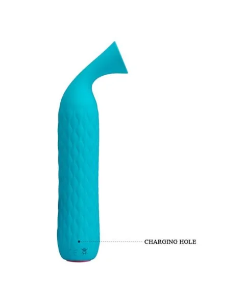 Quentin Sensual Pleasure Suction Vibrator - 5.7 Inch - Blue - 5.7 Inch
