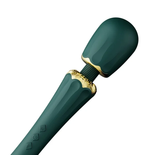 Kyro Vibrating Wand Massager in Turquoise Green by Zalo
