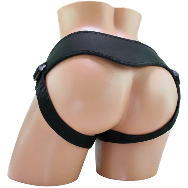 Vac-U-Lock Supreme Harness With Vibrating Plug Black