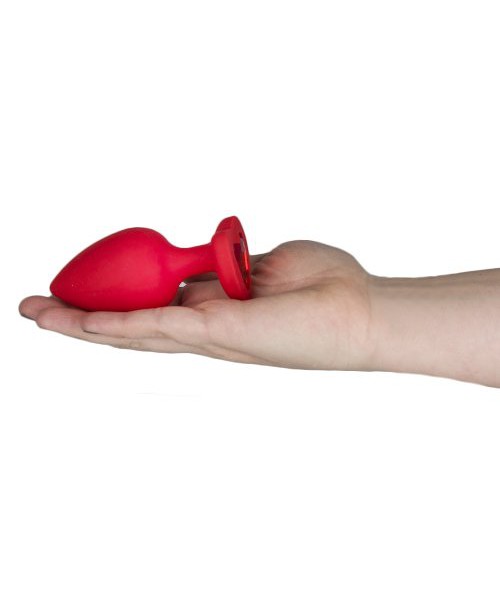Bejewelled Red Heart Jewelled Butt Plug – 2.5, 3 or 3.5 Inch — image 6 of 6