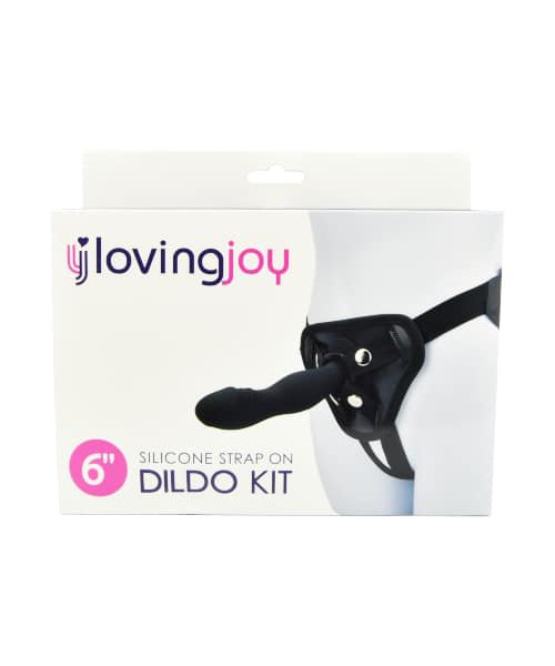 Loving Joy 6 Inch Silicone Strap On Dildo Kit