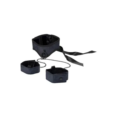 Bound Luxury Posture Collar With Cuffs Blue