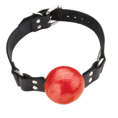 Large Ball Gag With Buckle 2 Inch Red