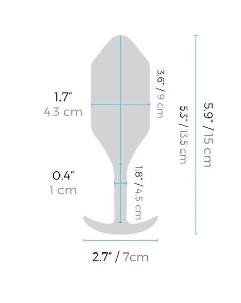 B-vibe Snug Plug 4 - Black - 5.2 Inch