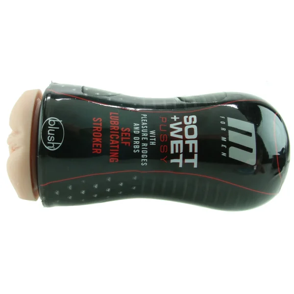 M for Men - Soft and Wet - Pussy With Pleasure Ridges and Orbs - Self Lubricating Stroker Cup - Vanilla