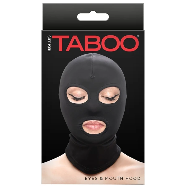 Fetish & Fashion Eyes & Mouth Hood By NS Novelties - Black