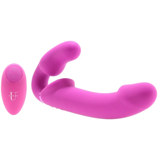 Evoke Ergo Fit Inflatable & Vibrating Silicone Strapless Strap-on with Remote Control By Strap U