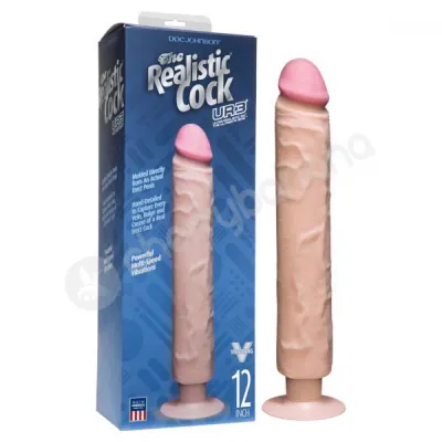 The Realistic Cock Flesh 12 Vibrating Dildo Without Balls