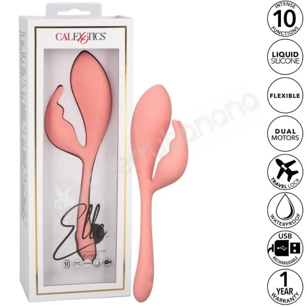 Elle Liquid Silicone Bunny Flexible & Pliable Premium Vibrator
