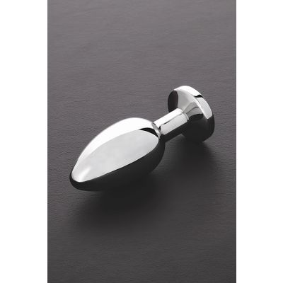 Shots Toys Stainless Steel Heavy 3 1 Butt Plug with Jewel Base