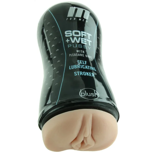 M for Men - Soft and Wet - Pussy With Pleasure Orbs - Self Lubricating Stroker Cup - Vanilla