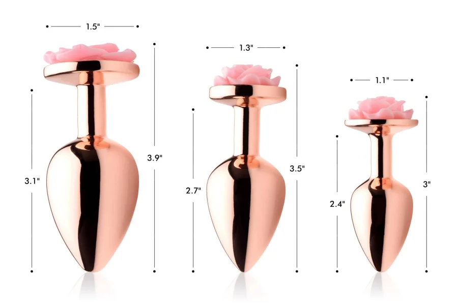 Pink Rose Gold Anal Plug - Medium