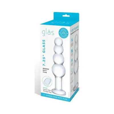 Glas Glass Beaded Butt Plug 7 25