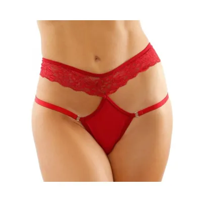 Ren Microfiber Panty With Double strap Waistband Red L xl