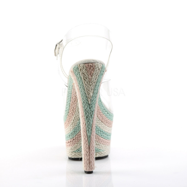7 inches Heel, 2 3/4 Braided Espadrille PF Ankle Strap Sandal — image 4 of 8