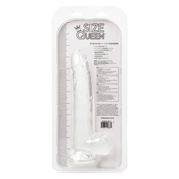 Size Queen 8 inch-20.25 Cm - Clear